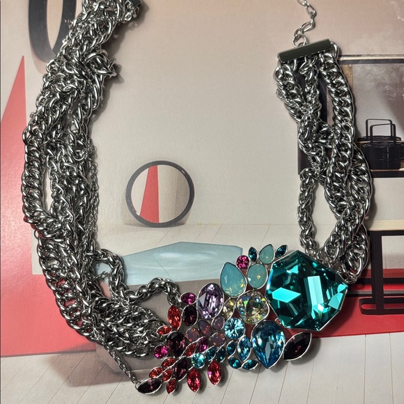 Swarovski Jewelry - Authentic Swarovski beautiful Multi Color Tropical Collar Necklace NIB.